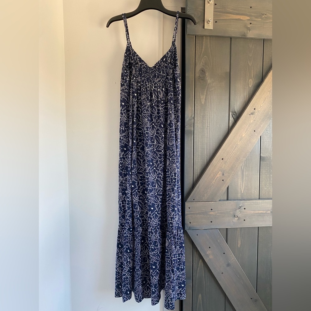 Ralph Lauren blue floral maxi dress